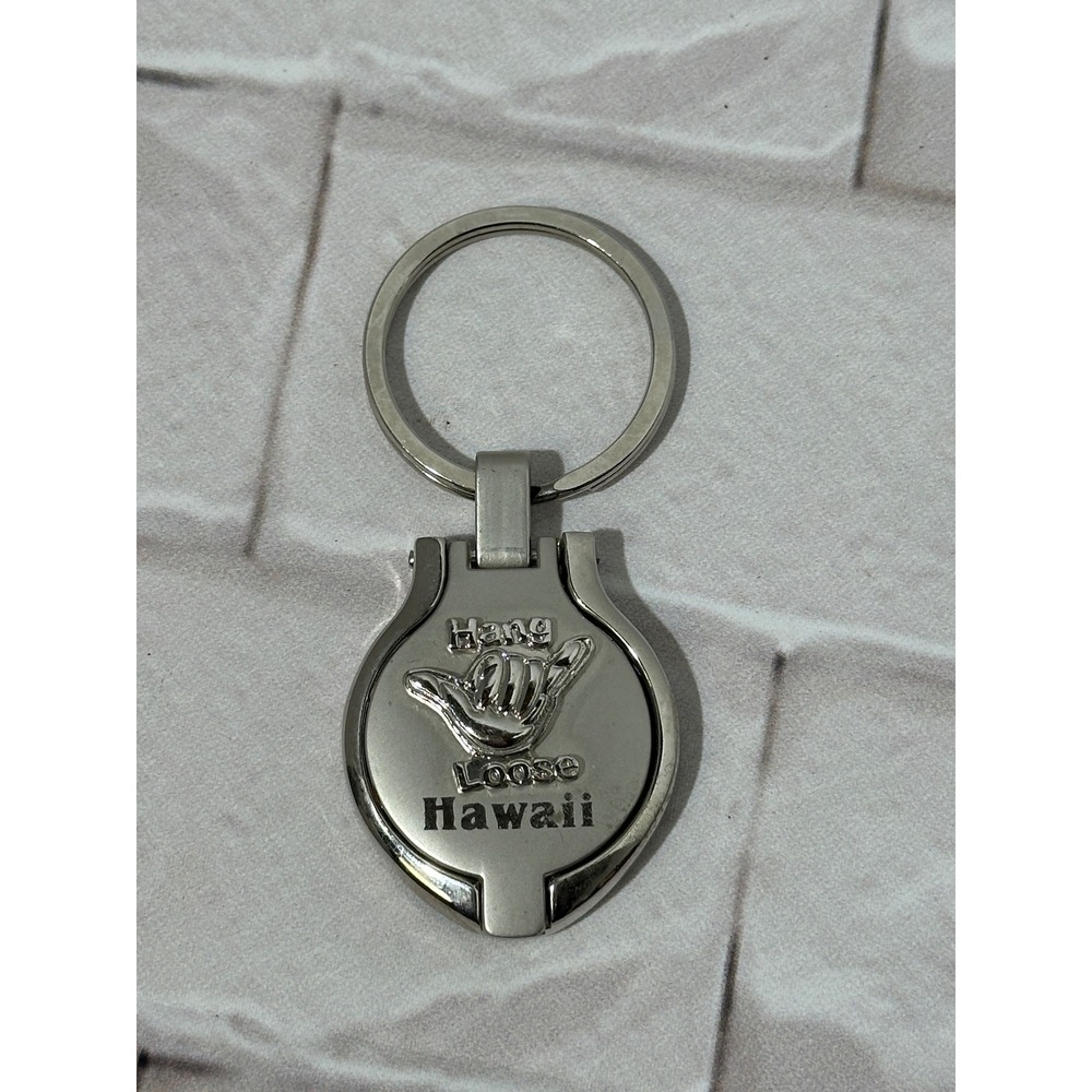 Hang Loose Hawaii Shaka Hand Keychain‎ Mirror Compact Locket Charm